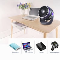 Stolný USB ventilátor MENQANG s 3 rýchlosťami, rotáciou o 360°, tichý, na použitie v kancelárii, aute aj doma 8