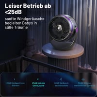 Stolný USB ventilátor MENQANG s 3 rýchlosťami, rotáciou o 360°, tichý, na použitie v kancelárii, aute aj doma 5