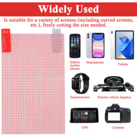 Univerzálna matná ochranná fólia MENUY A4 HD, 4 ks, strihateľný PET materiál, antireflexná ochrana pre GPS, fotoaparáty, hodinky, tablety a iné displeje 6
