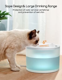Meowant 2.2L Macska Ivófontána Vezeték Nélküli Pumpával, Csendes Működés 5
