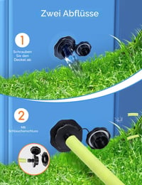 Meowant skladací bazén pre psov 200x30 cm, protišmykový PVC kúpeľ pre psov, prenosný záhradný bazénik pre veľké psy, modrý 4