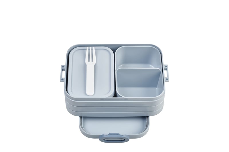 Mepal Bento Midi Take A Break kutija za užinu 900 ml - Nordic Blue, za 2 sendviča, kutija za ručak s pretincima za odrasle