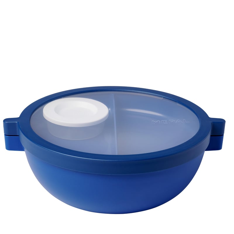 Cutie pentru prânz Mepal Bento Vita Bowl cu compartimente, recipient pentru sos și tavă, 1500 ml, Vivid Blue