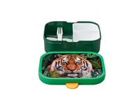 Detský box na desiatu Mepal Campus Bento – box s priehradkami, vidličkou a zatváraním na klip, bez obsahu BPA, vhodný do umývačky riadu, 750 ml, Wild Tig 2