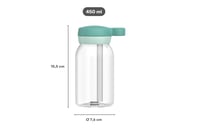 Detská fľaša na vodu Mepal Campus so slamkou – skrutkovací uzáver s úchytom – hygienické zatváranie – nepriepustná – vhodná do umývačky riadu – 450 ml 3
