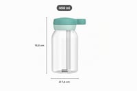 Mepal Campus boca za vodu sa slamkom – čep na navoj s ručkom – higijensko zatvaranje – ne propušta – perivo u perilici posuđa – 450 ml – Cool Pink 3