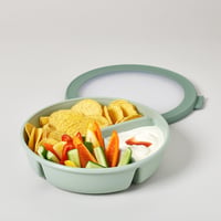 Dóza na potraviny Mepal Cirqula Bento Bowl s 3 priehradkami, vzduchotesná, 1000 ml, farba Nordic Sage 4