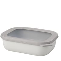 Recipient alimentar dreptunghiular Mepal Cirqula Multi Bowl - 1000 ml - Nordic White - caserolă ermetică, potrivită pentru cuptorul cu microunde 1