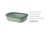 Recipient alimentar dreptunghiular Mepal Cirqula Multi Bowl - 500 ml - Nordic Sage - ermetic, compatibil cu cuptorul cu microunde 3