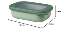 Recipient alimentar dreptunghiular Mepal Cirqula Multi Bowl - 500 ml - Nordic Sage - ermetic, compatibil cu cuptorul cu microunde 4