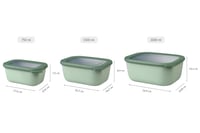 Mepal Cirqula Multi Bowl četvrtasta posuda za čuvanje hrane - 1500 ml - Vivid Green - hermetički zatvorena, pogodna za hladnjak i mikrovalnu pećnicu 7