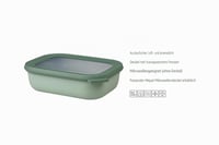 Mepal Cirqula hranatá dóza na potraviny s vekom – vzduchotesná nádoba do chladničky a mikrovlnnej rúry – 1000 ml – Nordic Sage 2