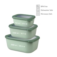 Recipient pentru alimente dreptunghiular Mepal Cirqula Multi Bowl - 3000 ml - Nordic Black - ermetic, potrivit pentru frigider și cuptorul cu microunde 7