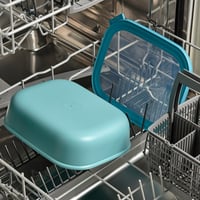 Recipient pentru alimente dreptunghiular Mepal Cirqula Multi Bowl - 3000 ml - Nordic Black - ermetic, potrivit pentru frigider și cuptorul cu microunde 4