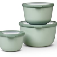 Mepal Cirqula Round set posuda od 3 dijela – 500 ml, 1000 ml i 2000 ml – Nordic Sage – posude za čuvanje hrane, pogodne za hladnjak, zamrzivač i mikrovalnu pećnicu 1