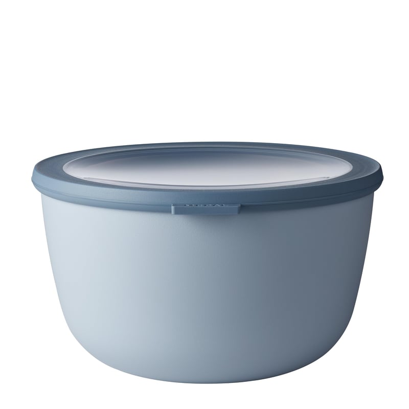 Viacúčelová miska Mepal Cirqula Round – 3000 ml – Nordic Blue – vzduchotesná, vhodná do mikrovlnnej rúry a umývačky riadu – odolná proti rozbitiu