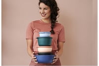 Viacúčelová miska Mepal Cirqula Round – 3000 ml – Nordic Blue – vzduchotesná, vhodná do mikrovlnnej rúry a umývačky riadu – odolná proti rozbitiu 2
