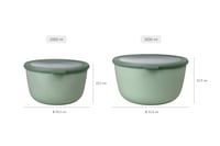 Viacúčelová miska Mepal Cirqula Round – 3000 ml – Nordic Blue – vzduchotesná, vhodná do mikrovlnnej rúry a umývačky riadu – odolná proti rozbitiu 3