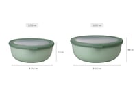 Mepal Cirqula Round Multi Bowl Vivid Mauve dóza na potraviny - 2250 ml, vzduchotesná, vhodná do mikrovlnnej rúry, vhodná do umývačky riadu, odolná proti rozbitiu 7
