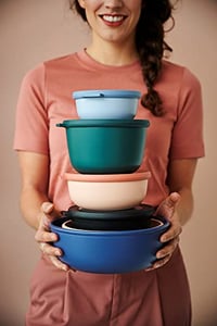 Mepal Cirqula Round Multi Bowl Vivid Mauve dóza na potraviny - 2250 ml, vzduchotesná, vhodná do mikrovlnnej rúry, vhodná do umývačky riadu, odolná proti rozbitiu 2