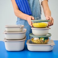 Sklenená dóza na potraviny Mepal Cirqula s viečkom – 1200 ml – Nordic Sage – vhodná do rúry, mikrovlnnej rúry, mrazničky aj umývačky riadu – do 550 °C 7