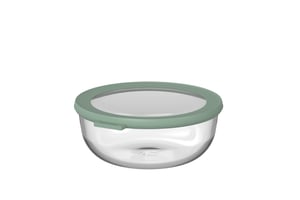 Mepal Cirqula staklena posuda s poklopcem - 1200 ml - Nordic Sage - prikladna za pećnicu, mikrovalnu pećnicu, zamrzivač i perilicu posuđa - do 550°C