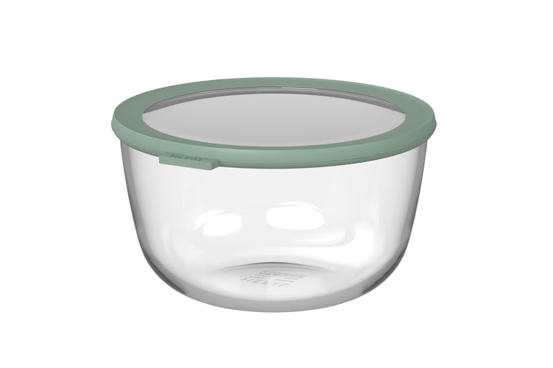 Recipient din sticlă cu capac Mepal Cirqula – 3000 ml – Nordic sage – potrivit pentru cuptor, cuptor cu microunde, congelator și mașina de spălat vase
