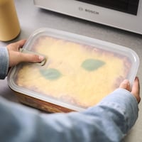 Sklenená nádoba Mepal EasyClip s vekom a posuvným uzáverom – Box na prípravu jedla – Vhodná do mikrovlnnej rúry, parného hrnca aj rúry na pečenie – Vzduchotesná 4