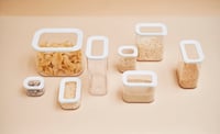 Sada 7 dóz na potraviny Mepal, biela – vzduchotesné a stohovateľné, 1x 2000 ml, 2x 1500 ml, 2x 1000 ml a 2x 425 ml, kuchynské 7