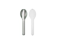 Set de tacâmuri Mepal Ellipse din 3 piese cu etui pentru călătorie - Cuțit, Furculiță, Lingură - Oțel inoxidabil - Nordic Sage 1