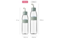 Fľaša na vodu Mepal Ellipse Nordic Blue 500 ml – vhodná aj na sýtené nápoje, nepriepustná, bez BPA, opakovane použiteľná, vhodná do umývačky riadu 5