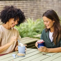 Mepal Ellipse Lunchpot Nádoba na jogurt a müsli – 500 ml + 200 ml – farba Nordic Sage – vhodná do mikrovlnnej rúry a umývačky riadu 5