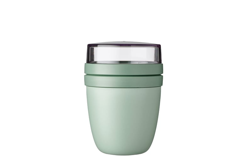 Mepal Ellipse Lunchpot Nádoba na jogurt a müsli – 500 ml + 200 ml – farba Nordic Sage – vhodná do mikrovlnnej rúry a umývačky riadu