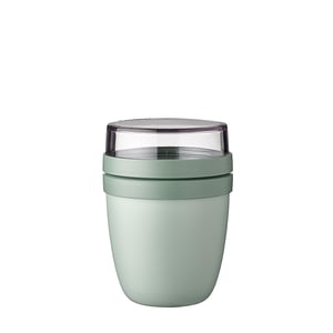 Mepal Ellipse Mini posuda za musli i jogurt, Nordic Sage, 300 ml + 120 ml — napuknuće na vrhu poklopca (stanje: vidi 2. sliku)