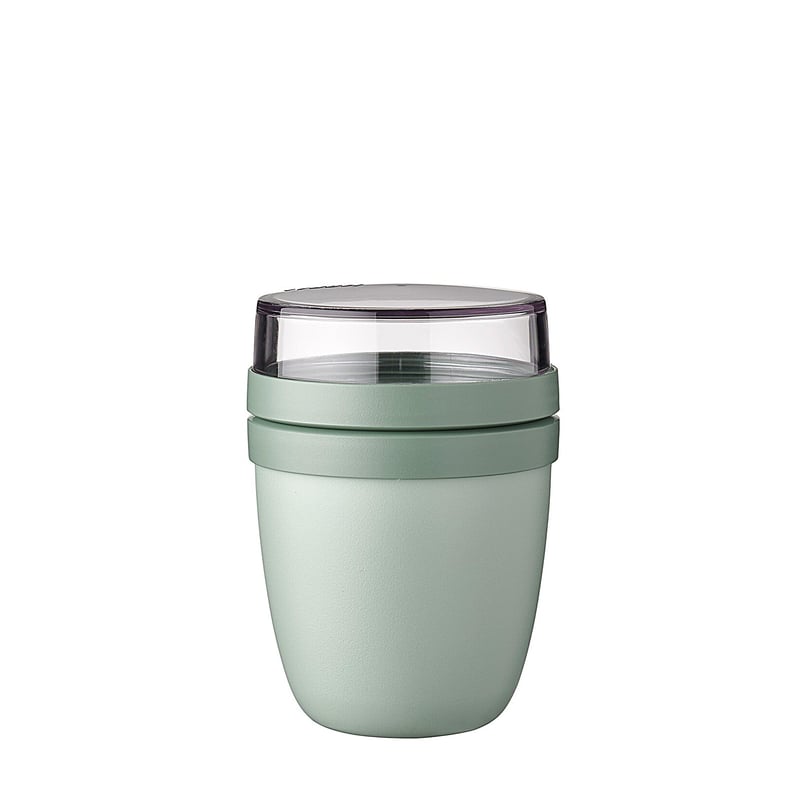 Desiatový box Mepal Ellipse Mini na müsli a jogurt - Oddelené priehradky - Vhodné do mrazničky, mikrovlnnej rúry a umývačky riadu - 300 ml + 120 ml