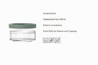 Recipient pentru Musli Mepal Ellipse cu Compartiment - 200 ml - Culoare Nordic Sage - Recipient pentru Mic Dejun 2