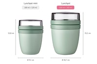 Mepal Ellipse posuda za musli za van - sa spremnikom za jogurt i musli - 500 ml + 200 ml - Nordic Green - pogodna za mikrovalnu pećnicu i perilicu posuđa 5