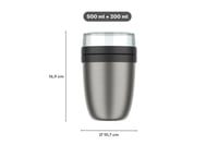 Recipient termic pentru alimente Mepal Ellipse - Pahar pentru iaurt și supe pentru călătorii - 6-8 ore cald, 12 ore rece - 500 ml - Vivid Mauve 4