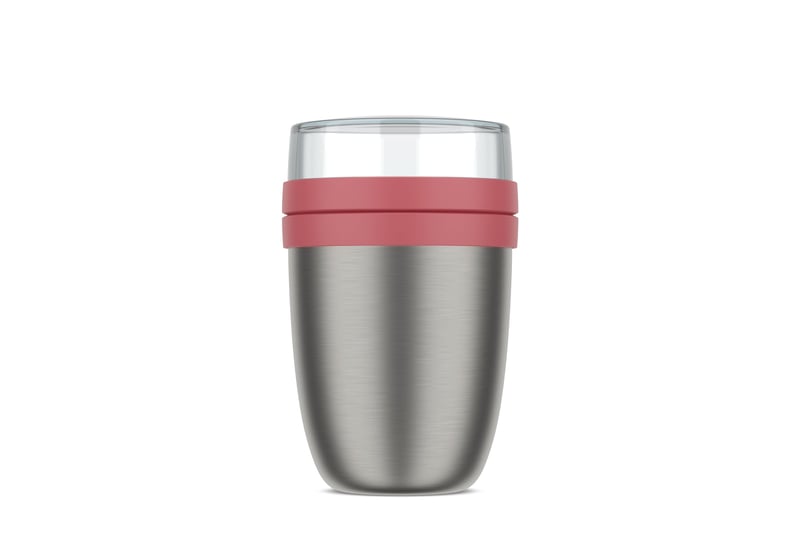 Recipient termic pentru alimente Mepal Ellipse - Pahar pentru iaurt și supe pentru călătorii - 6-8 ore cald, 12 ore rece - 500 ml - Vivid Mauve