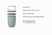 Mepal Ellipse XL posuda za musle 750 + 300 ml Nordic Blue za doručak 2
