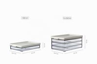 Mepal posuda za hladne nareske 3x500 ml crna, organizator za hladnjak — nedostaje 1 plastična posuda (razina) (stanje: vidi 2. sliku) 6