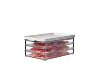 Cutie pentru mezeluri Mepal, set organizator cu 3 niveluri pentru frigider, 3 x 500 ml, Nordic White 2
