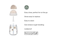 Mepal Mio Little Dutch čaša sa slamkom 300 ml - Forest Friends - od 9 mjeseci - BPA-free, nepropusna čaša za malu djecu 3