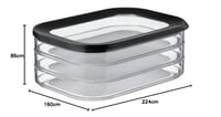 Mepal Modula 3-poschodový box na údeniny a mäso, s vekom, 3 x 550 ml, čierny 5