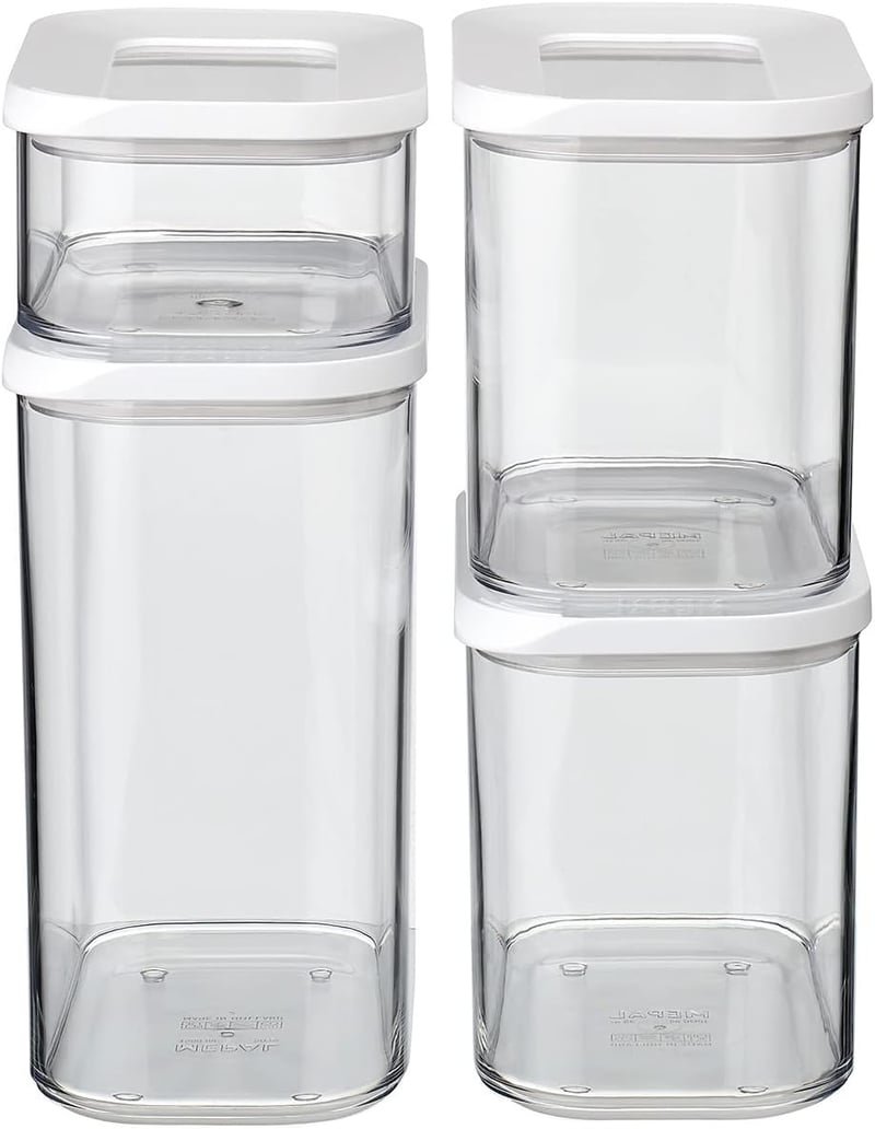 Mepal Modula tárolóedény szett 4 részes fehér - 1000ml, 1500ml, 425ml élelmiszer tároló - 4 piece set, White