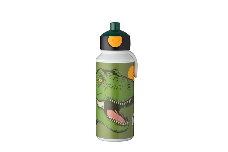 Sticlă de apă pentru copii Mepal Pop-up Campus 400 ml - model Dino, fără BPA, etanșă, lavabilă în mașina de spălat vase, sticlă pentru școală