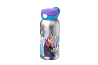 Nerezová fľaša na vodu Mepal s výklopným vekom na tlačidlo, hygienická, pre deti, na sýtené nápoje, nepriepustná, 600 ml, Frozen 1