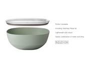Servírovacia misa s vekom Mepal Silueta 5000 ml Nordic Sage – šalátová misa vhodná do umývačky riadu a mikrovlnnej rúry 2