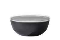 Servírovacia misa Mepal Silueta s pokrievkou – 5000 ml – Nordic Black – vhodná do umývačky riadu a mikrovlnnej rúry – šalátová misa – tanier na tapas 1