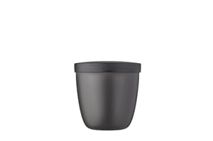 Dóza na desiatu Mepal Snackpot Ellipse 500 ml vo farbe Nordic Black, vhodná do mrazničky — zvyšky lepidla na vonkajšej strane (stav: pozri 2. obrázok)